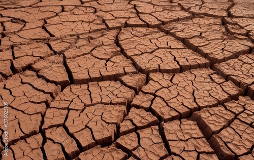 A view of dry and cracked earth