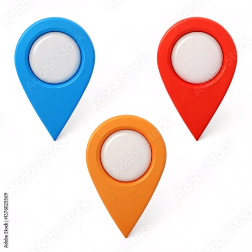 Free Download Colorful Map Location Pins Set Navigation GPS Markers for Travel Destination and Geolocation Concept - GFXLoad