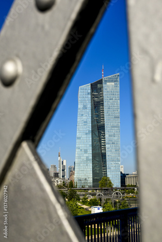 Obraz na płótnie ECB, European Central Bank, Frankfurt, Germany w salonie
