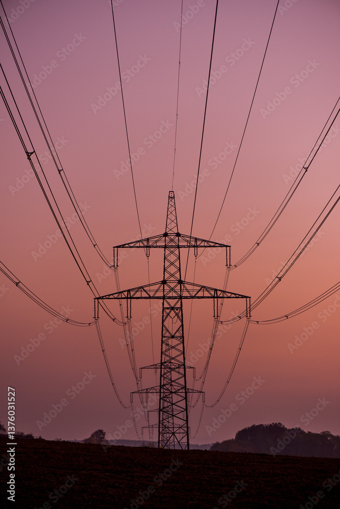 High Voltage Cables, Burgenland, Austria