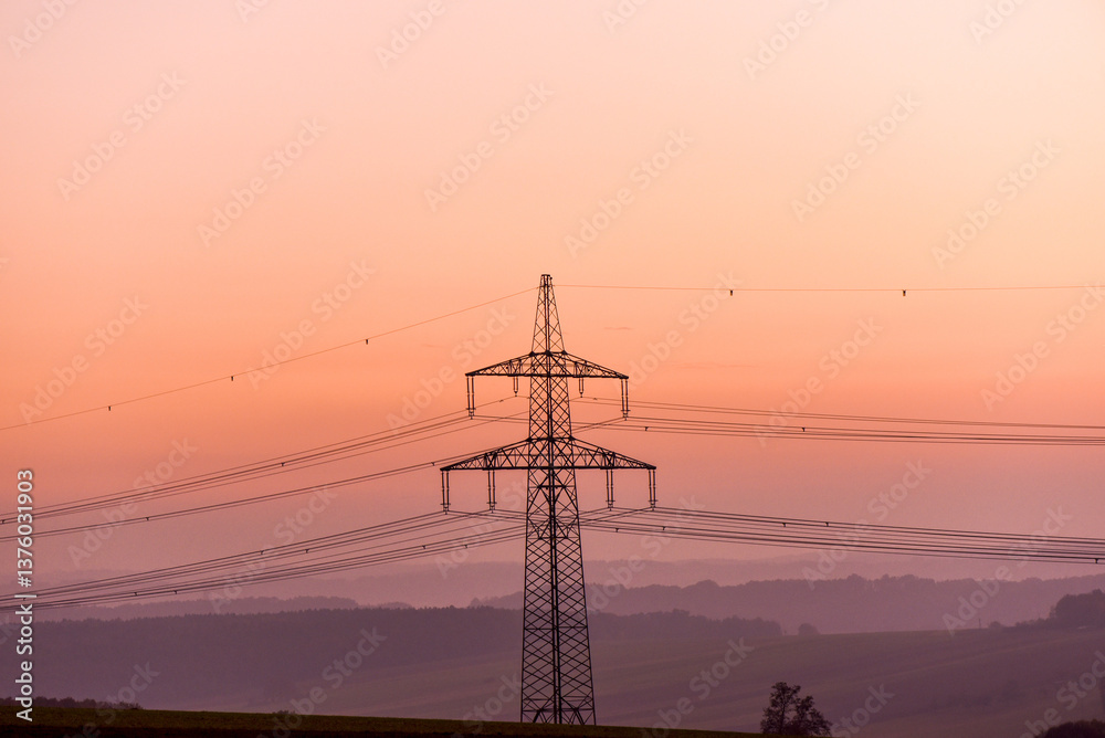 High Voltage Cables, Burgenland, Austria