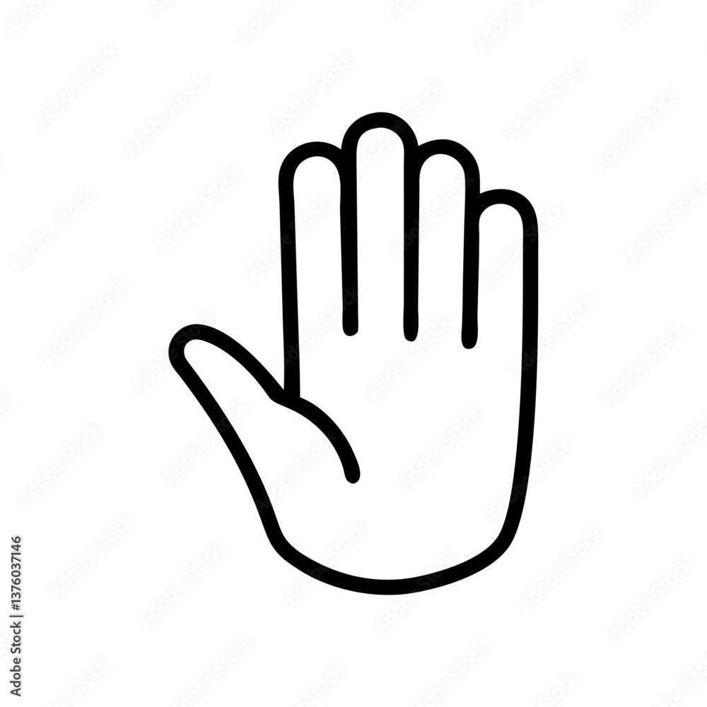 Hand Gesture Symbolizing Stop Against Simple Background Hand Gesture Symbolizing Stop Against Simple Background