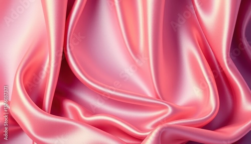 Bright Pink Dynamic Folds Fabric