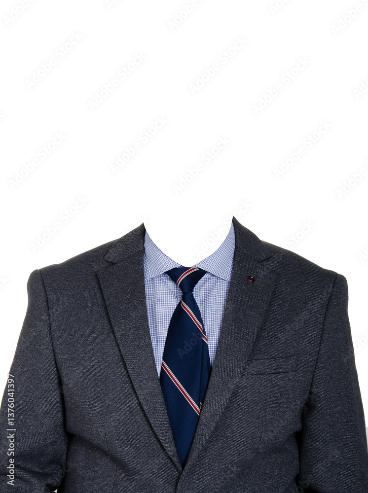 Outfit replacement template for passport photo or other documents. isolated on white background Outfit replacement template for passport photo or other documents. isolated on white background