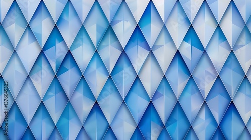 Abstract background with a repeating pattern of blue diamond - shaped geometric forms, creating a structured and visually striking design.