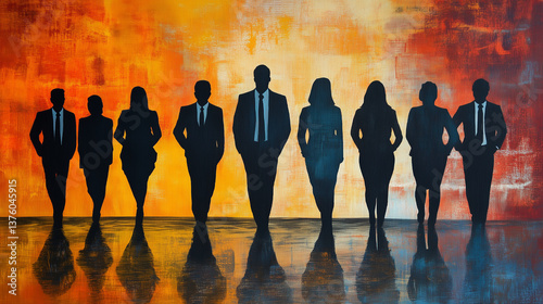 silhouette of people