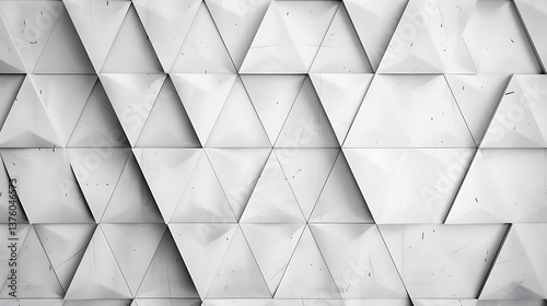 Abstract background with a monochromatic pattern of white triangular geometric shapes, giving a sense of order and simplicity.