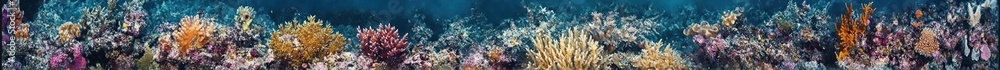 Panoramic underwater ecosystem, Vibrant coral reef teeming with life Panoramic underwater ecosystem, Vibrant coral reef teeming with life