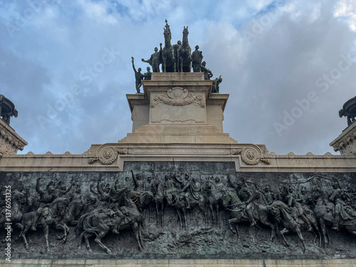 Famous statue in the independence park in ipiranga, Sao Paulo Brazil.