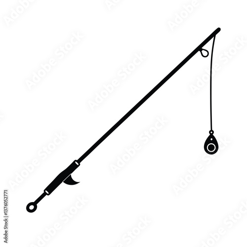 Fishing Rod vector silhouette