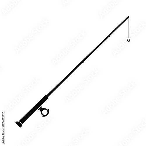 Fishing Rod vector silhouette