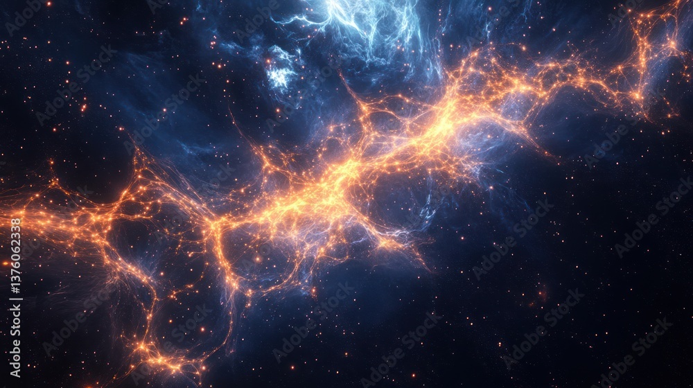 A Cosmic Formation of Glowing Structures within Deep Space A Cosmic Formation of Glowing Structures within Deep Space