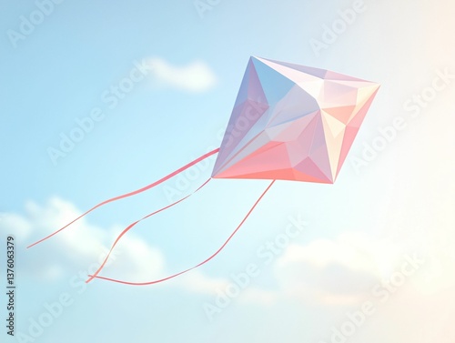 Geometric Kite in Sky