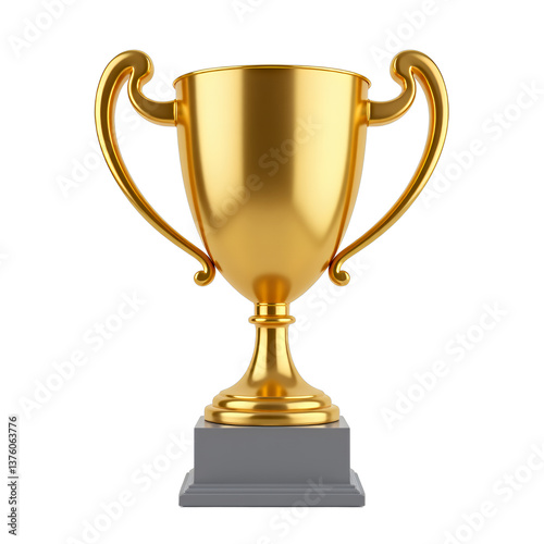 Wallpaper Mural Golden Trophy Cup on Stand, Award, Success, Transparent Background Torontodigital.ca