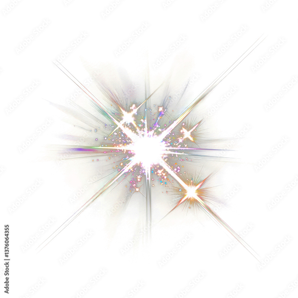 Obraz premium PNG Sparkle light effect night.