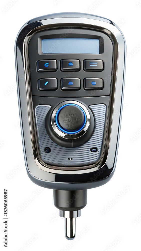 Fototapeta premium Modern Car Control Device with Buttons and Rotary Dial Advanced Technology