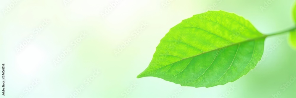 Single vibrant green leaf, crisp white backdrop, backdrop, studio, foliage Single vibrant green leaf, crisp white backdrop, backdrop, studio, foliage