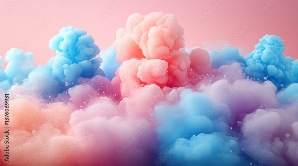 Pastel ink clouds, studio backdrop, abstract design Pastel ink clouds, studio backdrop, abstract design