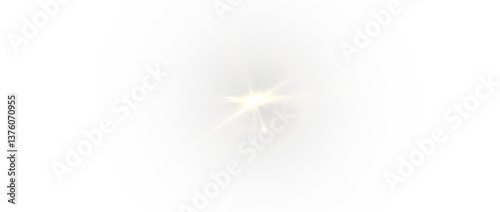 Light effect with lens explosion and sunlight glow. Beam from the sun, glowing and transparent star glare. Futuristic ray, bokeh flare, luxury shiny shine, spark vector sparkle for stadium png