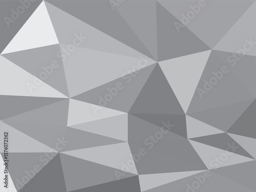 Grayscale Low Poly Abstract Geometric Background