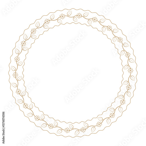 Decorative frame in floral style.