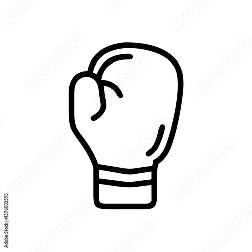 Boxing glove symbolizing sport and competition in a minimalist design  