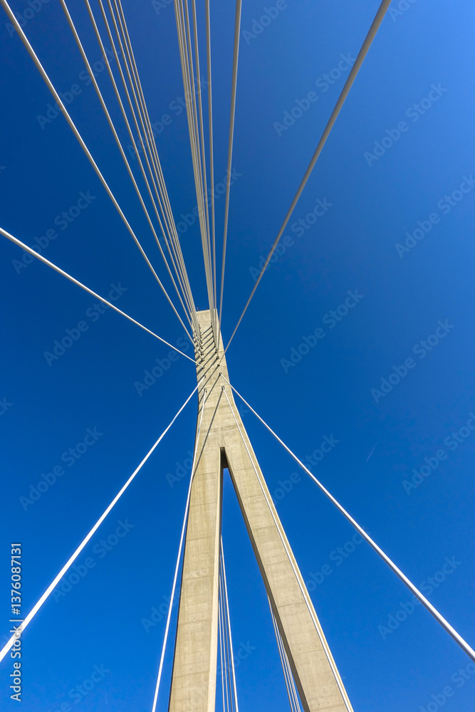 Schrägseilbrücke, Most Dr. Franja Tudmana, Dubrovnik, Dalmatie