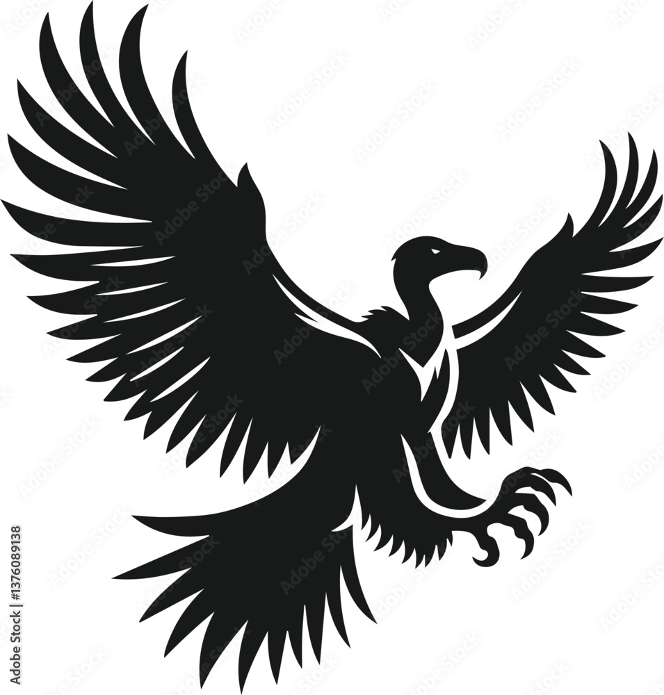 Fototapeta premium Vulture bird animal silhouette