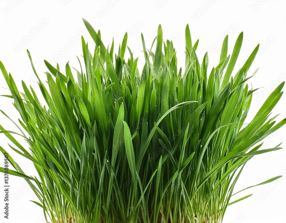 Obraz premium Green grass isolated on white background. The collection different types of lawn