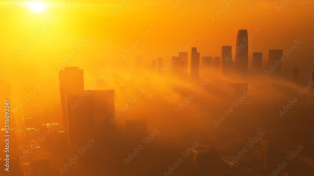 Fototapeta premium Toxic Haze from Wildfire Pollution