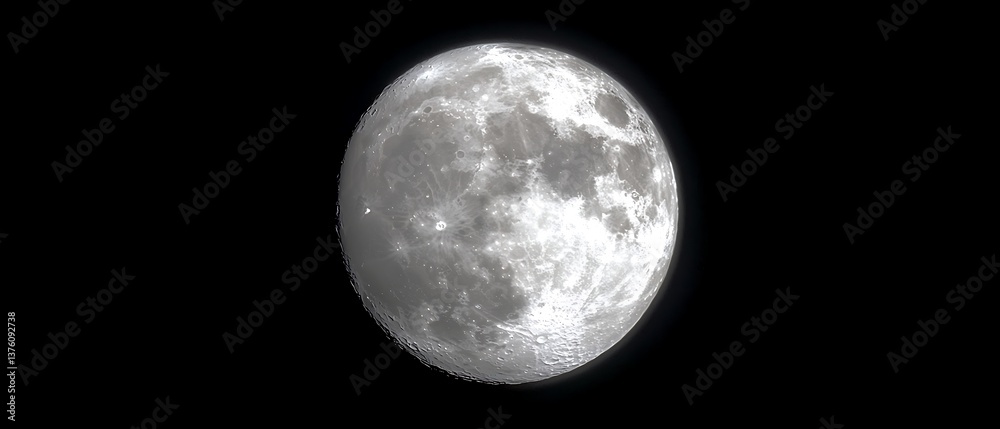 Obraz premium Full Moon Night Sky. (1)