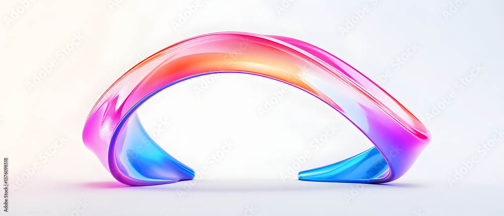 Fototapeta premium Dynamic fluid color gradient background, abstract KV main visual business PPT background