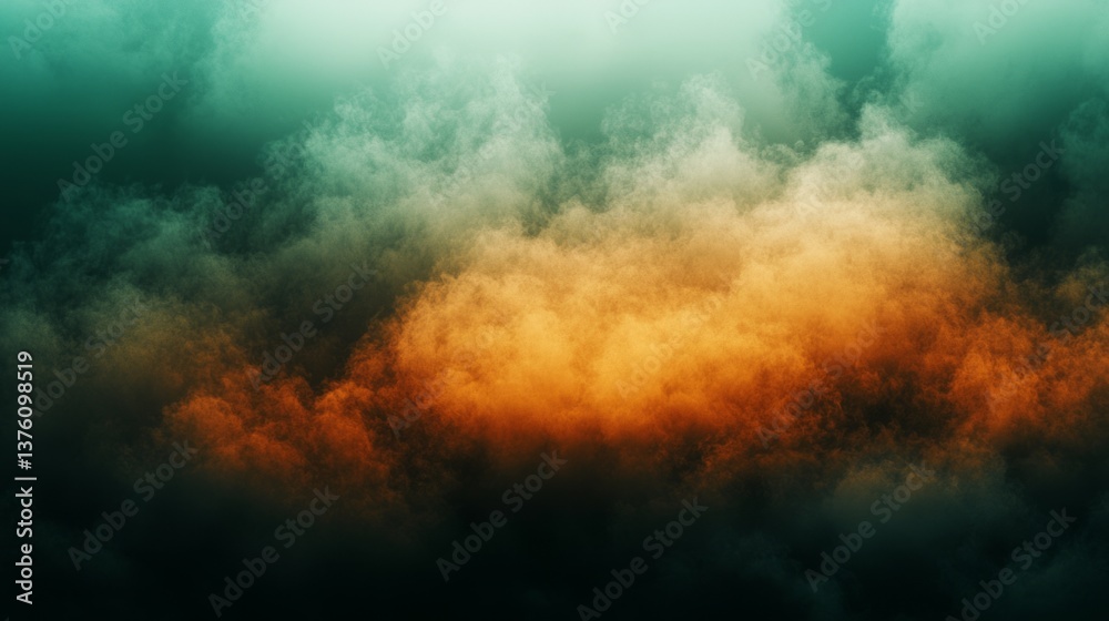 Gradient backgrounds velvet tone. A stunning visual of clouds in vibrant hues of green, orange, and gray, creating a dramatic and atmospheric scene. Gradient backgrounds velvet tone. A stunning visual of clouds in vibrant hues of green, orange, and gray, creating a dramatic and atmospheric scene.