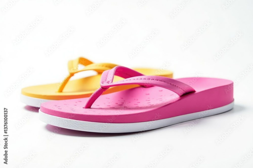 A single flip-flop isolated on white background , isolated, item A single flip-flop isolated on white background , isolated, item
