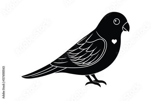 Lovebird vector silhouette