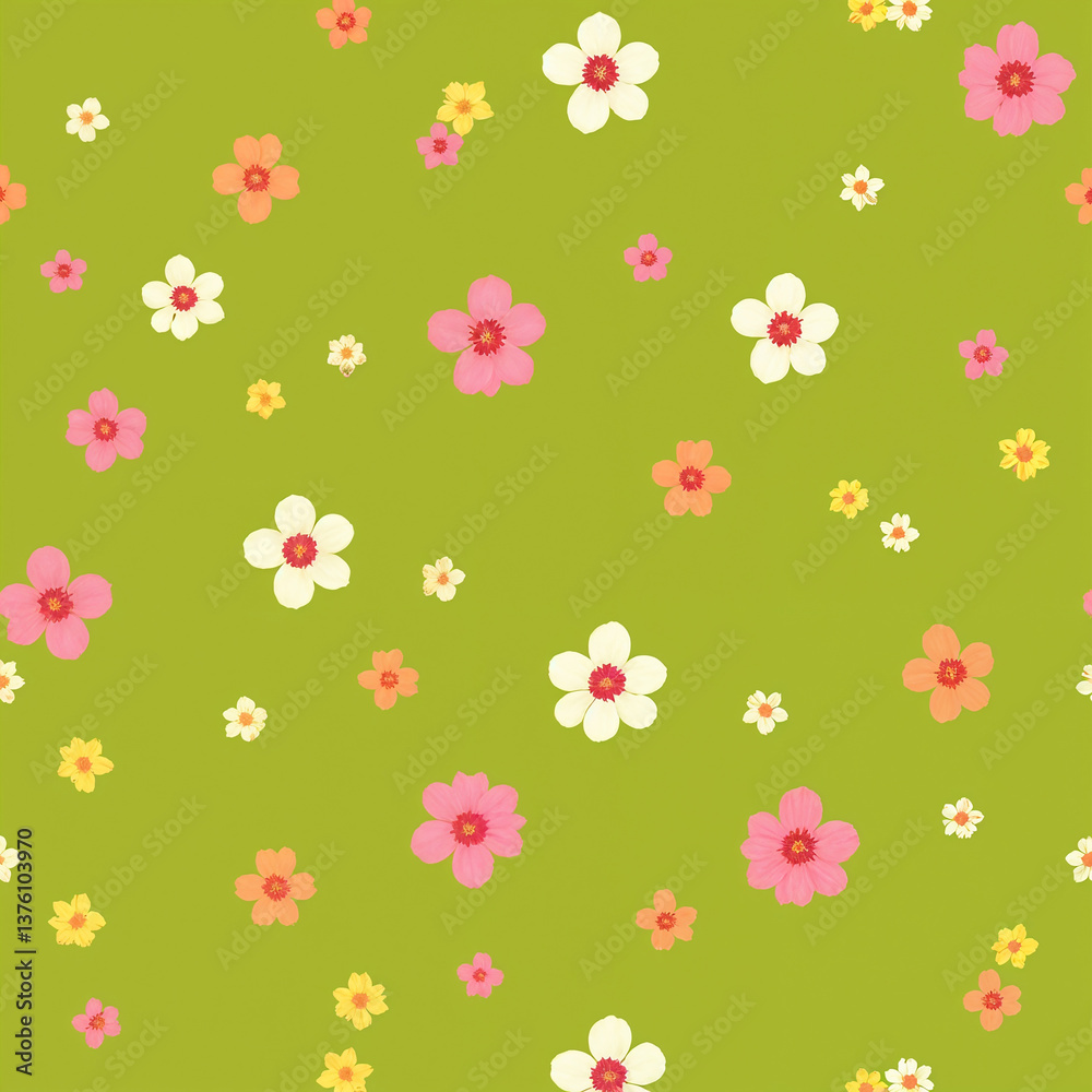 Creative flowers seamless pattern design Creative flowers seamless pattern design