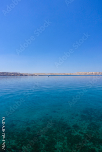 Obraz na płótnie Senj, Kvarner Bucht, Kroatien, Blick auf Insel Krk w salonie