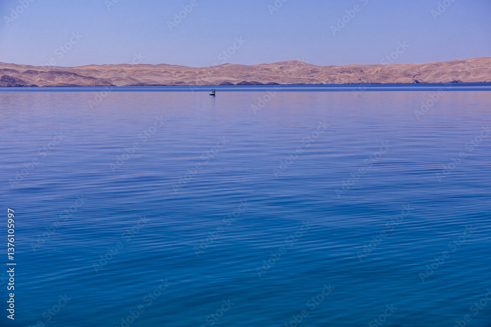 Senj, Kvarner Bucht, Kroatien, Blick auf Insel Krk