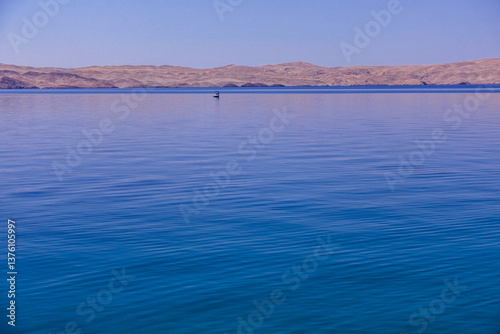 Obraz na płótnie Senj, Kvarner Bucht, Kroatien, Blick auf Insel Krk w salonie