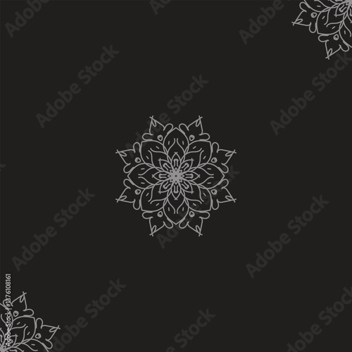 mandala with floral ornament pattern,Vector mandala relaxation patterns unique design with nature style, Hand drawn pattern,Mandala template for page decoration