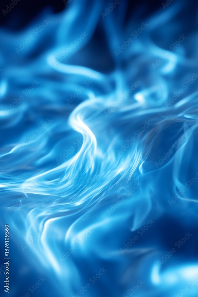 Fototapeta premium Abstract Background of Blue Wavy Lines, Swirls, and Curves with a Dynamic, Flowing Feel