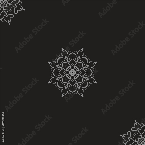 mandala with floral ornament pattern,Vector mandala relaxation patterns unique design with nature style, Hand drawn pattern,Mandala template for page decoration