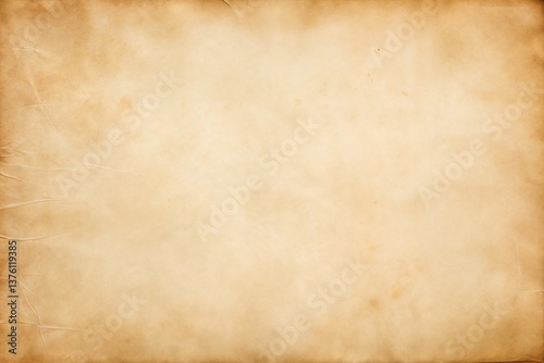 Vintage aged paper background with warm sepia tones and textured surface, ideal for antique documents, historical designs, old maps, scrapbooking, and rustic creative projects