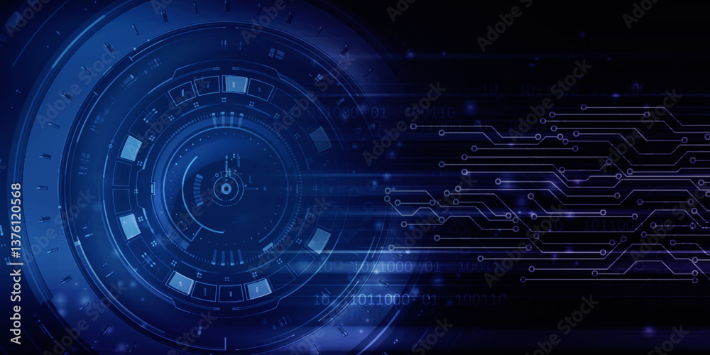 2d illustration Abstract futuristic electronic circuit technology background
2d illustration Abstract futuristic electronic circuit technology background