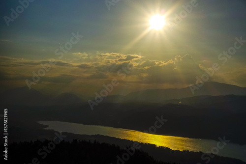 Obraz na płótnie Pyramidenkogel, Wörthersee, Kärnten, Österreich w salonie
