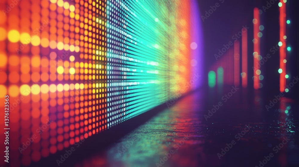 Vibrant LED Wall Display: A Mesmerizing Symphony of Color and Light