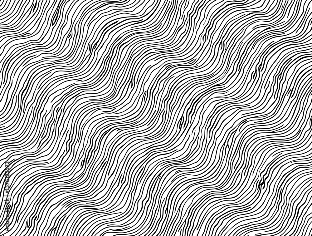 A hypnotic black-and-white wavy line pattern creating an optical illusion of depth and movement – abstract A hypnotic black-and-white wavy line pattern creating an optical illusion of depth and movement – abstract