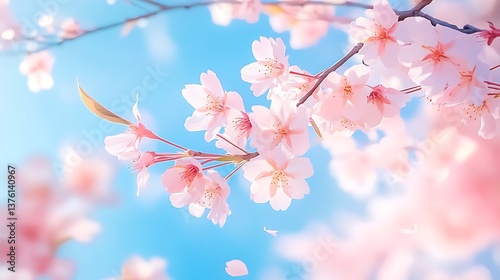 Pink Cherry Blossoms Spring Bloom. (3)