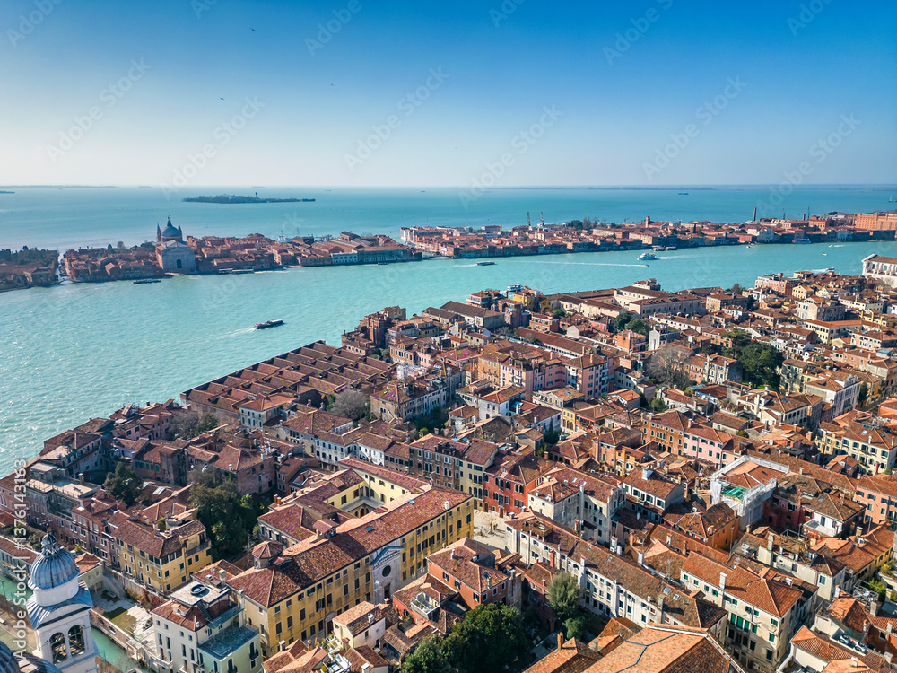 Aerial view of Venezia Old City and Giudecca Island Aerial view of Venezia Old City and Giudecca Island