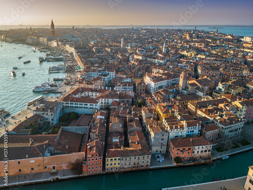 Aerial view of Venezia Old City